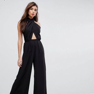 ASOS Black Halter Jumpsuit